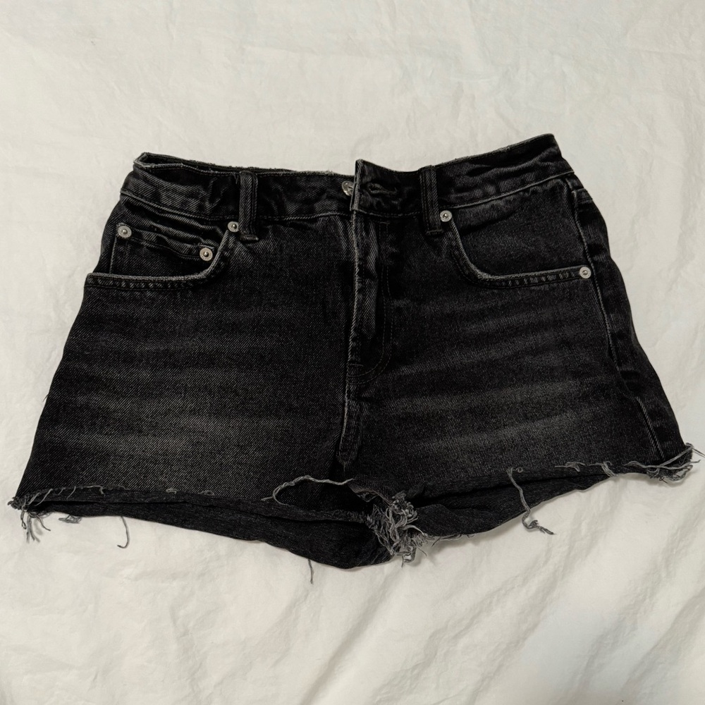All Saints Black Denim Shorts - Size 27